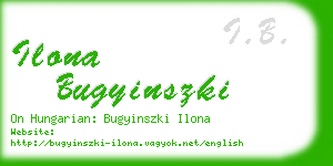 ilona bugyinszki business card